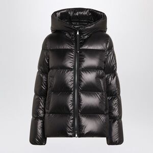 Moncler Women's Shiny Black Zip Jacket